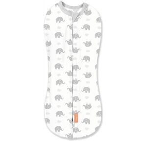 SwaddleMe by Ingenuity Compression Swaddle Pod, Two-Way Zipper Size Newborn
